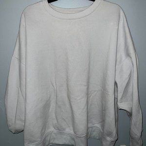 XL DSG Bluish - White Crewneck